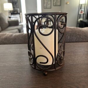 Pier 1 Brown and Cream Candle Holder Accents
